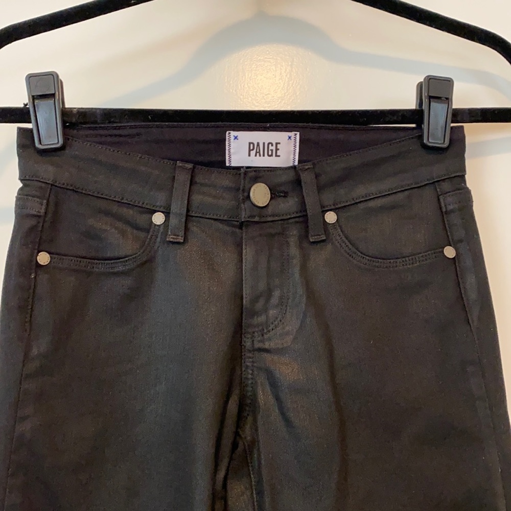 Paige Denim Verdugo Ultra Skinny - black waxed- 24